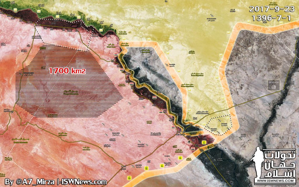 Deir Ezzor Military Situation, 1700km2 liberated by Syrian Army ...