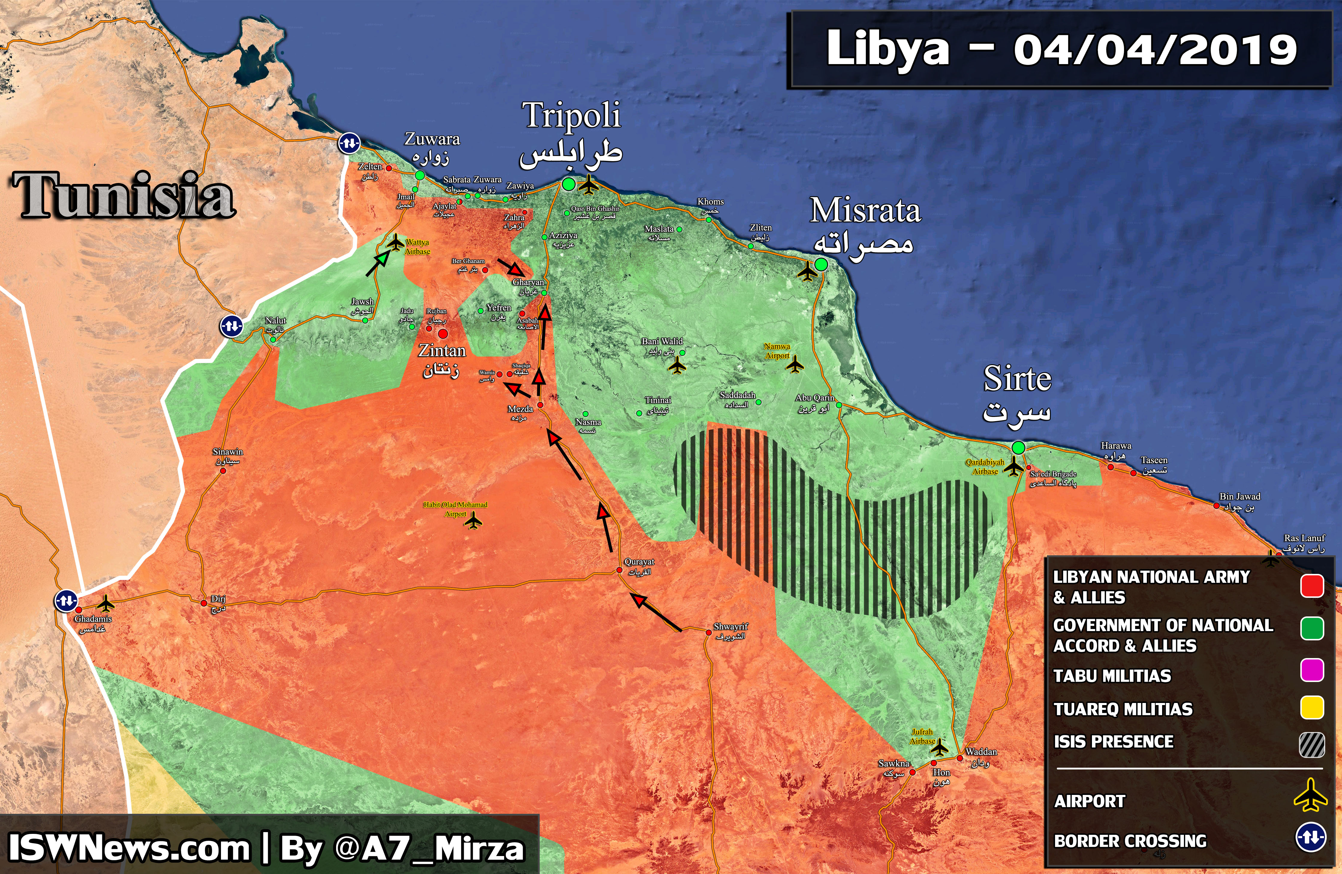 Latest Updates on Libya 4 April 2019; LNA's Operation to Occupy the