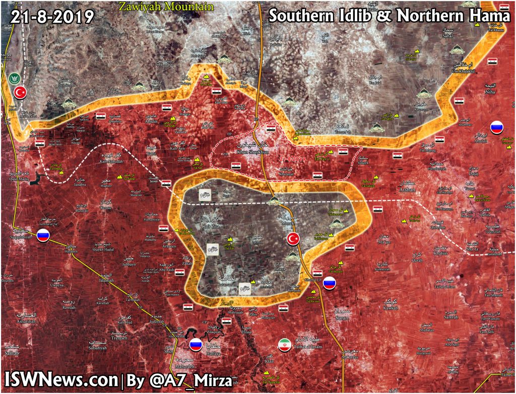 Map: Syrian Army Liberated Khan Sheikhoun in Southern Idlib - Islamic ...