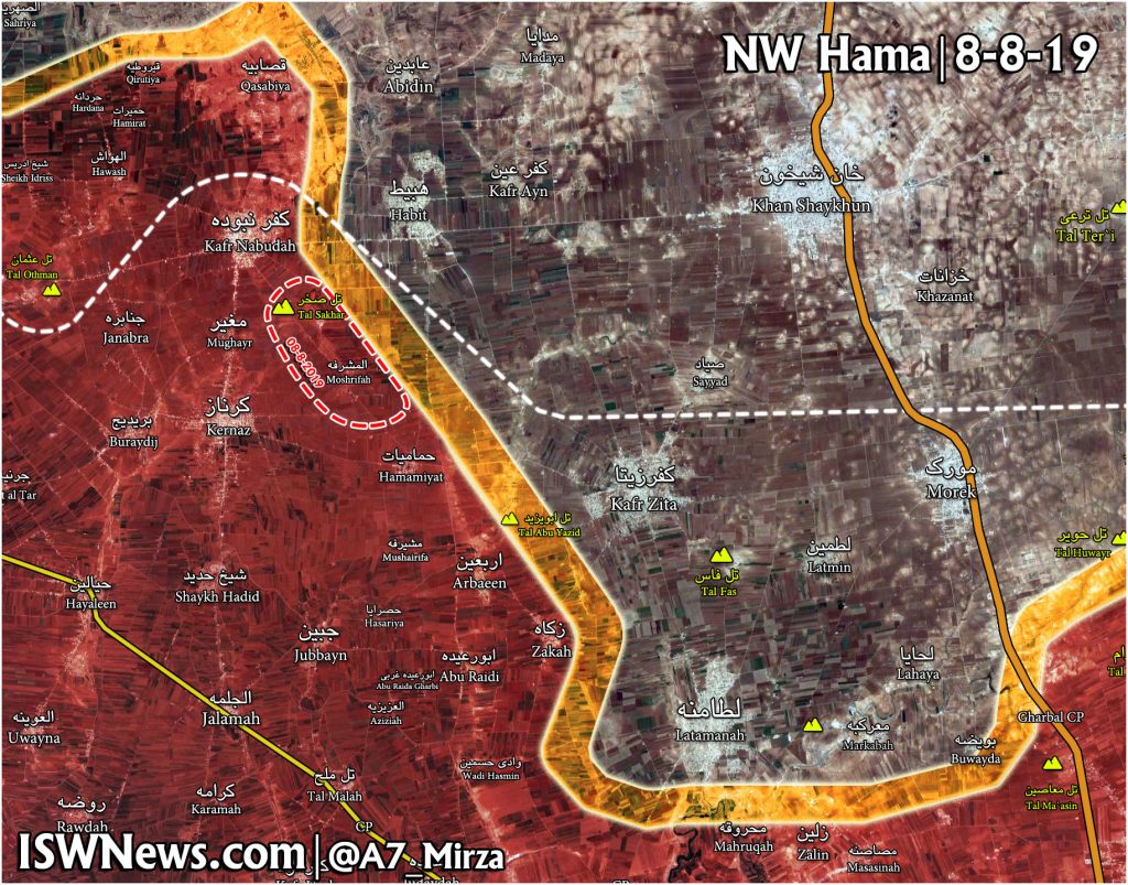 Map: Important Move by Syria Army in Northern Hama - Islamic World News