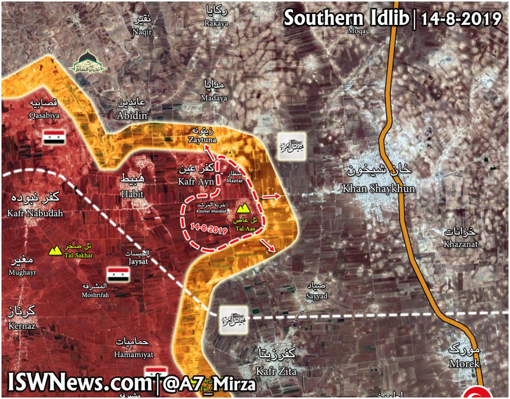 Map: Syrian Army Advances South Of Idlib; Tal Aas Liberated - Islamic ...