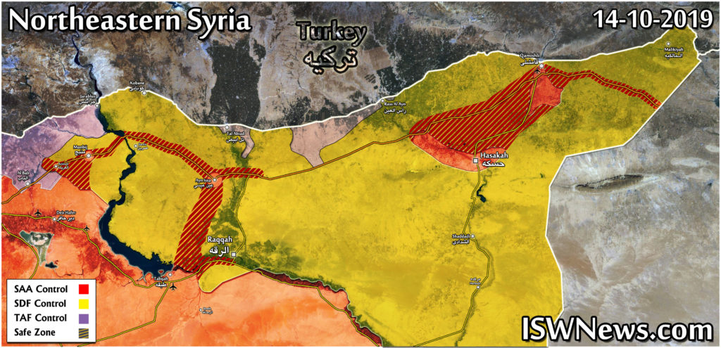 Map: What Is Happening In East Of Euphrates? - Islamic World News