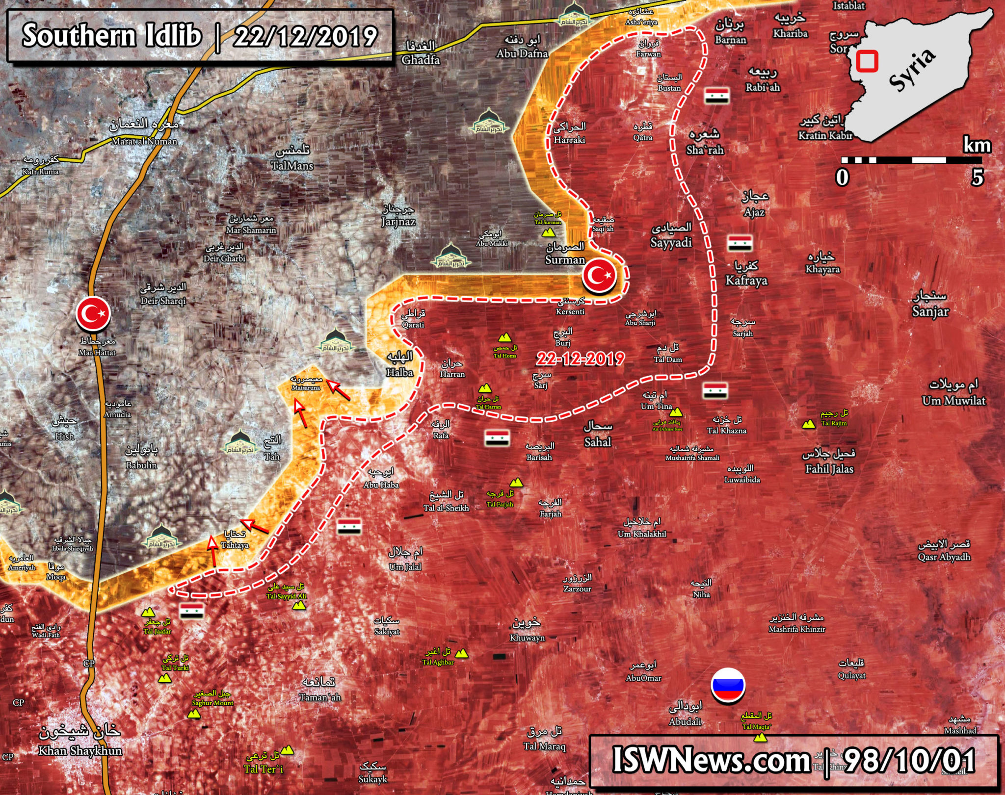 Map Update: Latest Military Situation In South Of Idlib Province 