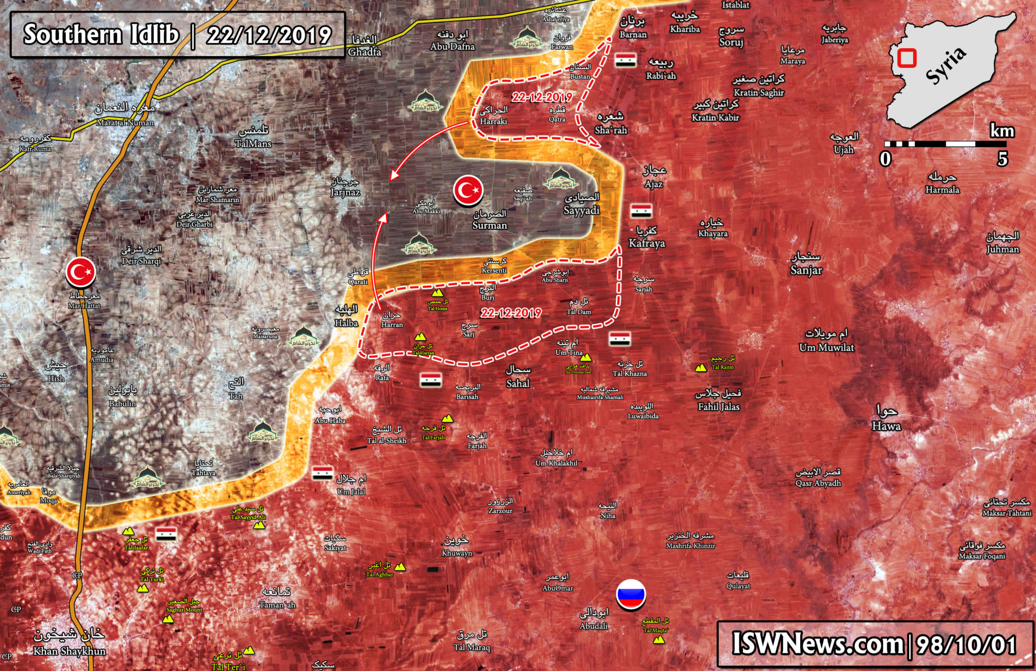 Map: Turkish Observation Post Under Siege By The Syrian Army! - Islamic ...