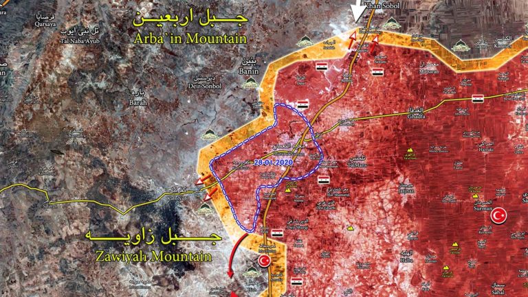 Map: Latest Military Situation Of Idlib Province; Strategic Town Of ...