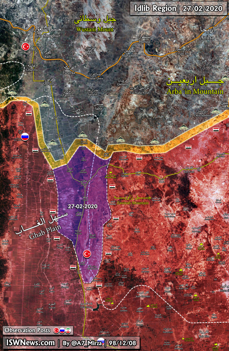 Map: Liberation of the southern part of Ghab Plain – Islamic World News