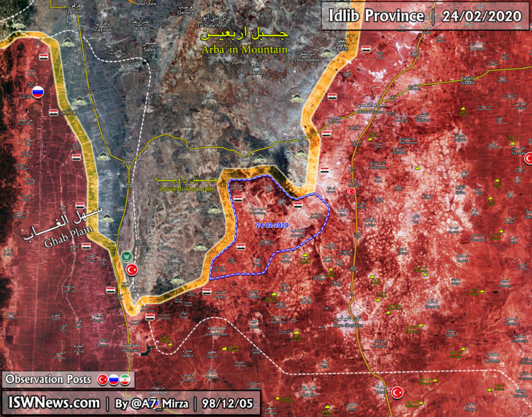 Map: Latest Updates On Southern Idlib Fronts - Islamic World News