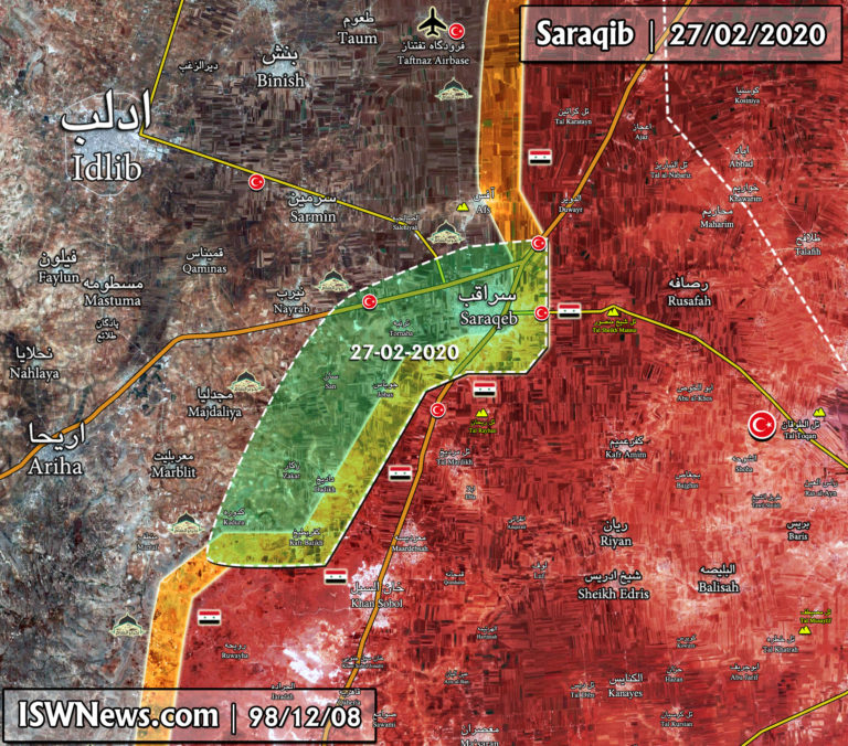 Map: Saraqib Military Situation - Islamic World News