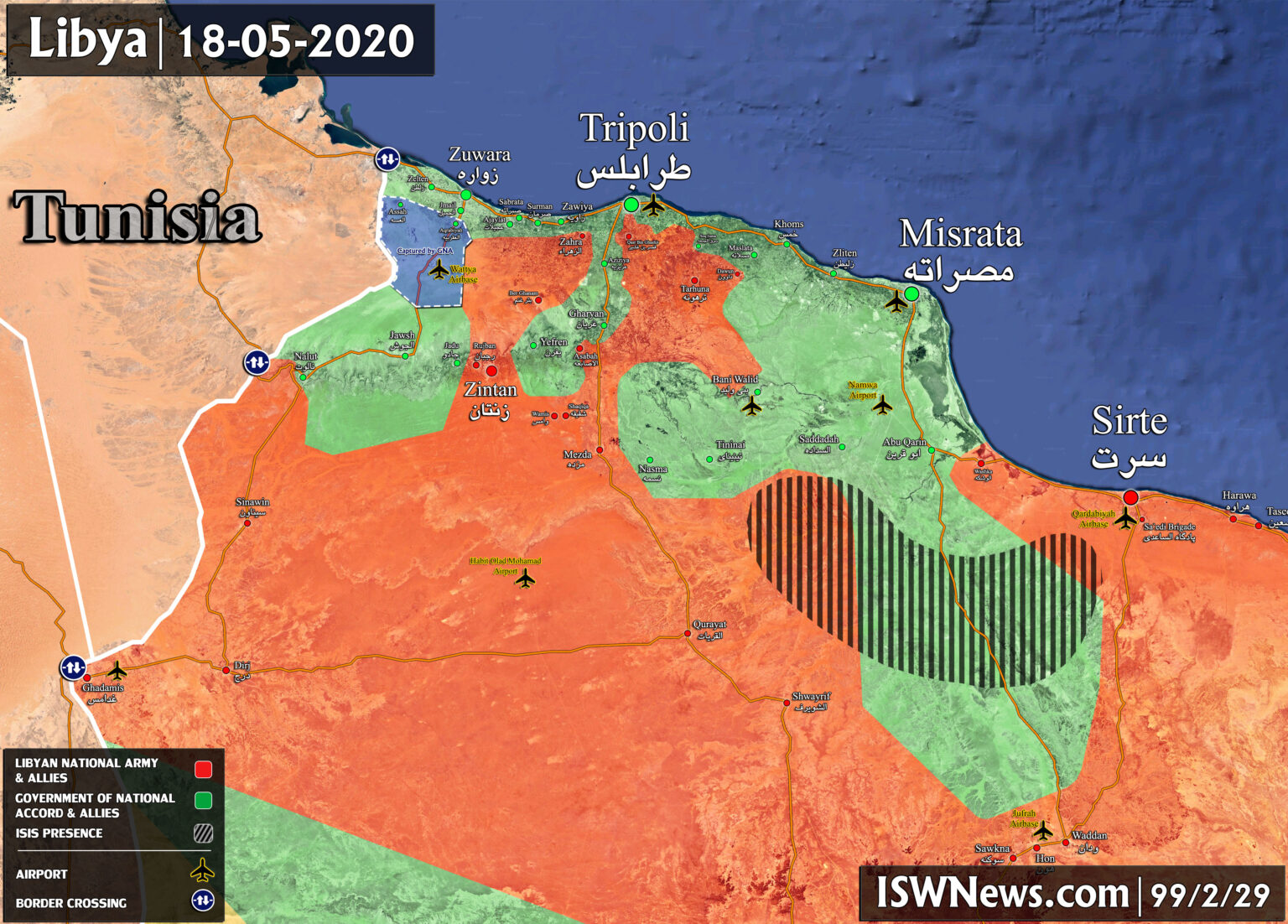 Latest Updates On Libya 18 May 2020 Map Update Islamic World News