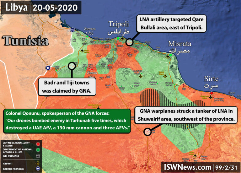 Latest Updates On Libya 20 May 2020 Map Update Islamic World News   Libya Map 20 5 20 768x551 