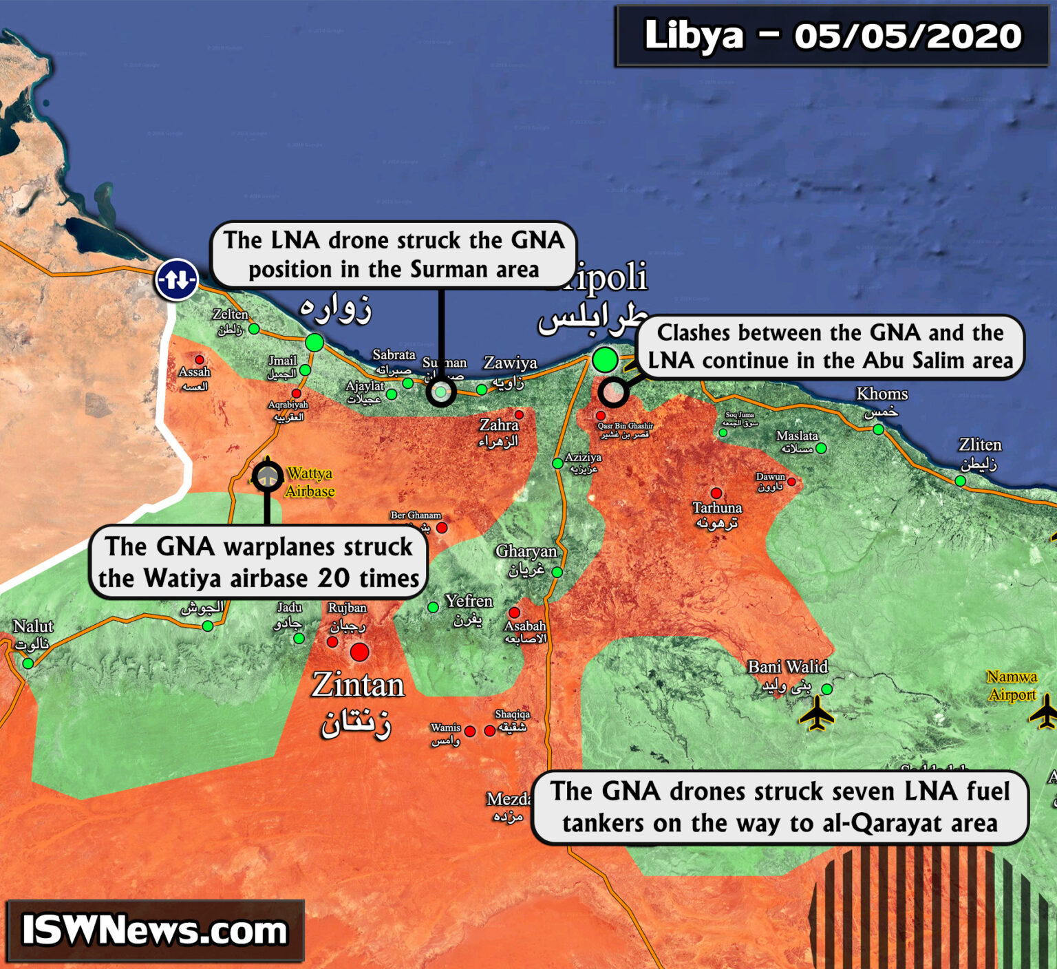 Latest Updates On Libya, 5 May 2020 (Map Update) - Islamic World News