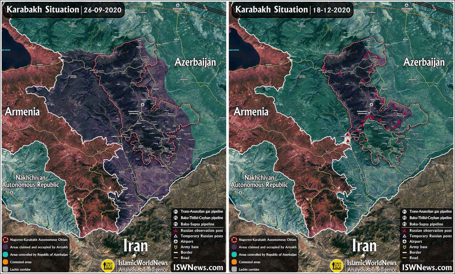 Latest Updates On Karabakh 18 December 2020 Map Update Islamic   Az Ar Comparison En Copy 1536x926 