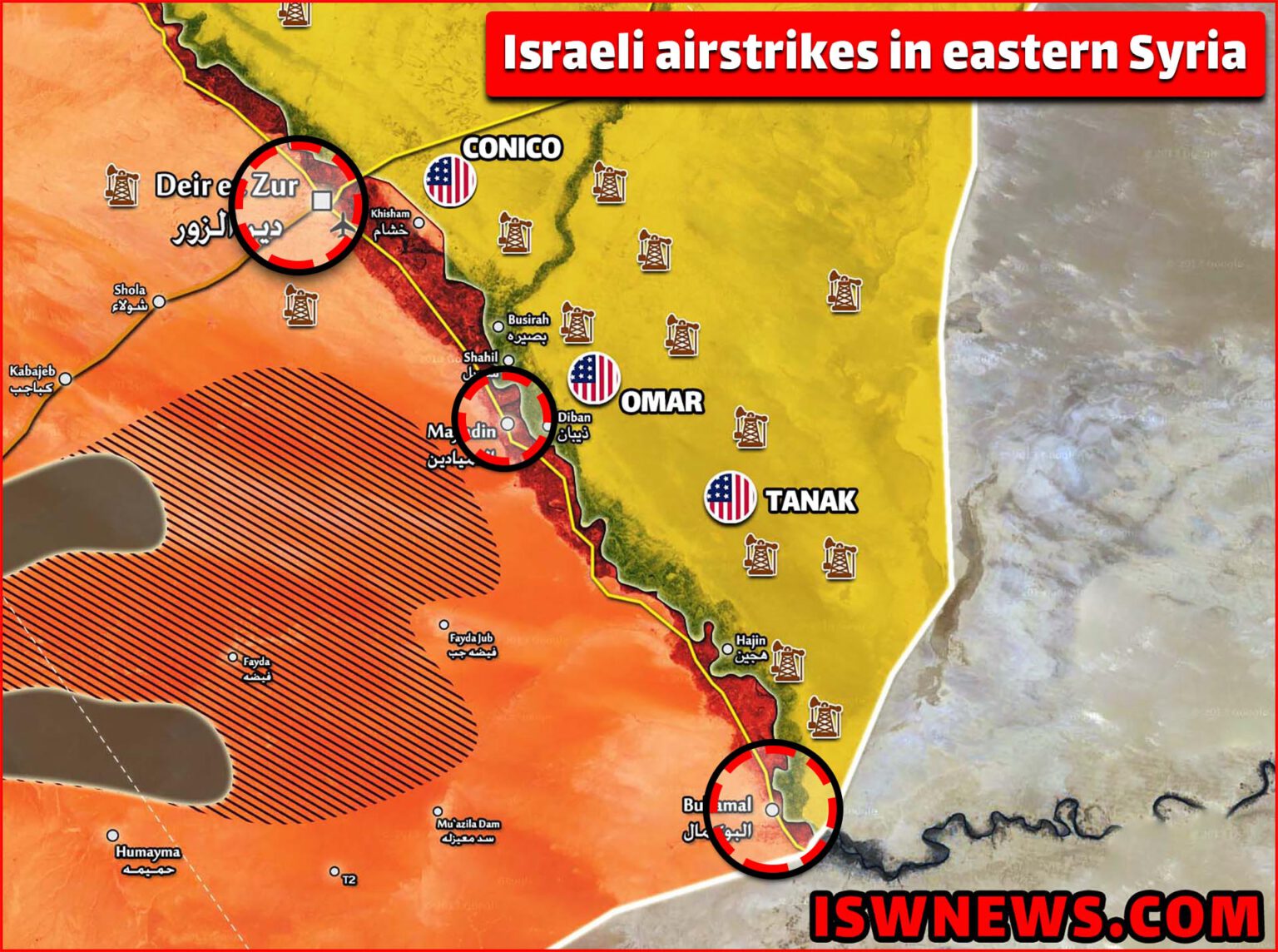 Details Of Large-scale Israeli Air Strike On Eastern Syria + Images ...