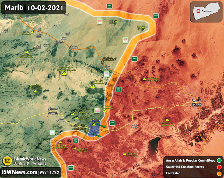 Yemen: Ansar Allah Advance East Of Sarwah (Map Update) - Islamic World News