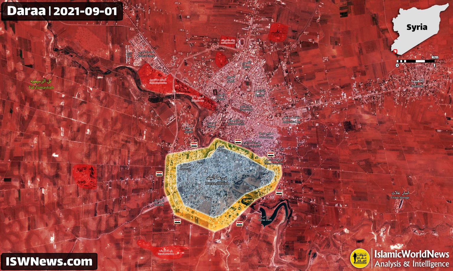 New Ceasefire Agreement In The City Of Daraa Map Update Islamic World News 