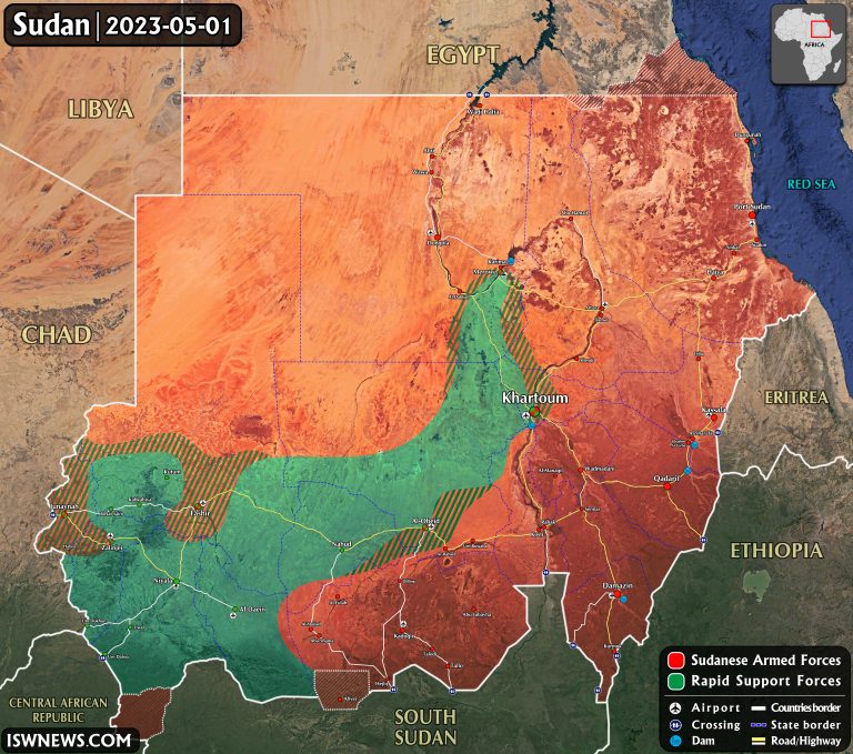 Understanding Warring Parties In Sudan Reviewing Latest Field   Sudan Map 1may23 EN1 768x679 