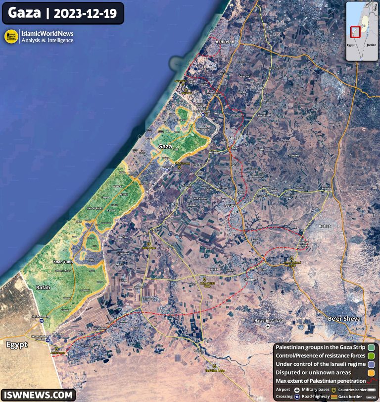 Latest Military Situation In The Gaza Strip; 74th Day Of Battles (Map ...