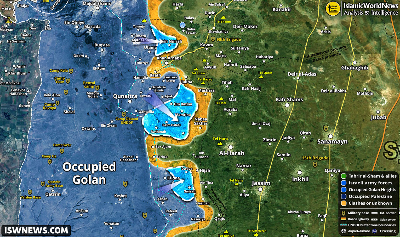 Israel Is Occupying Syrian Territory, Syrian Militants Are Killing Each Other! (Map)